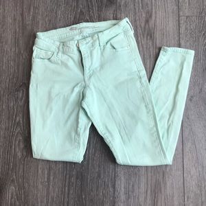 Old Navy Pastel Mint Green Mid Rise Skinny Jeans